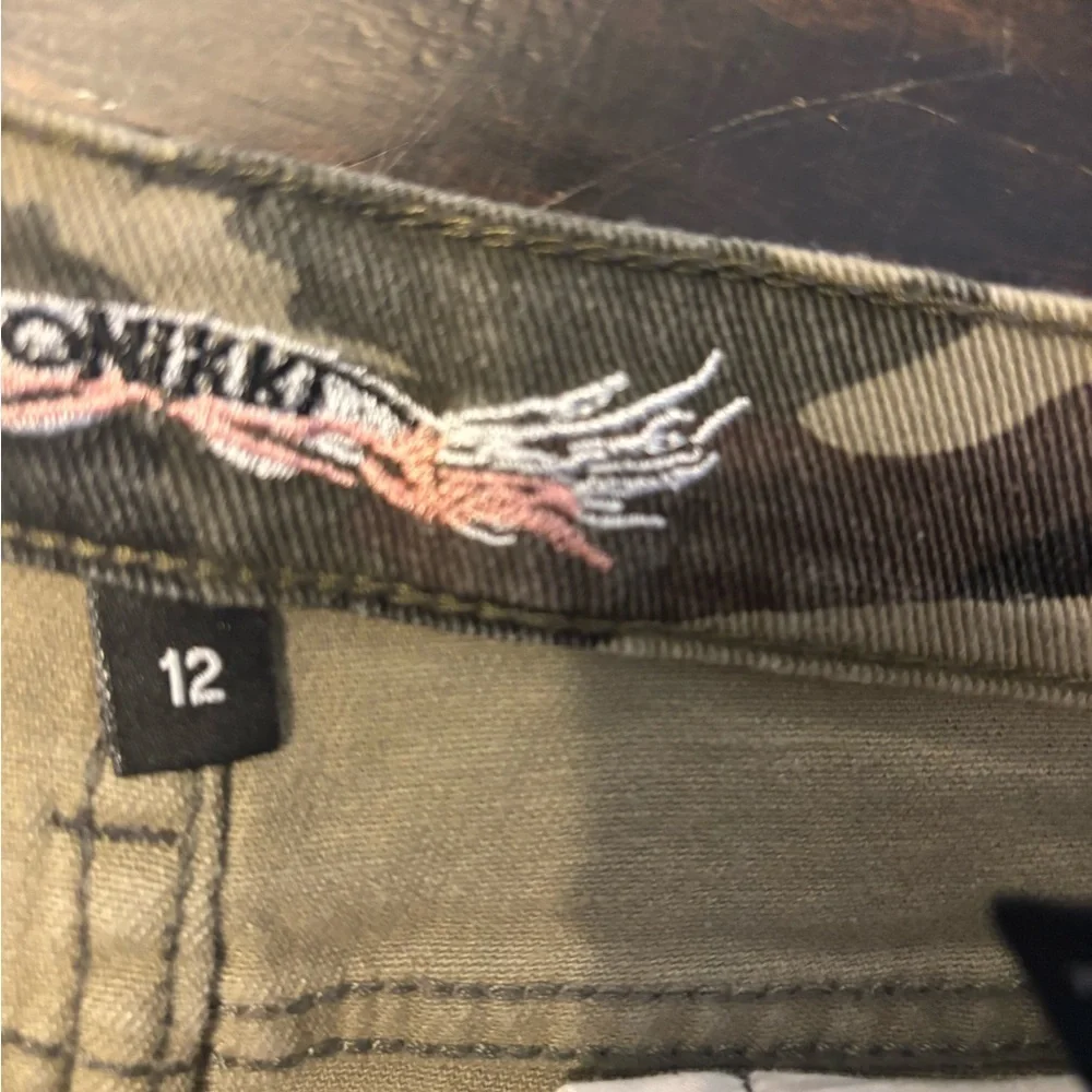 So Nikki Camouflage Distressed Skirt